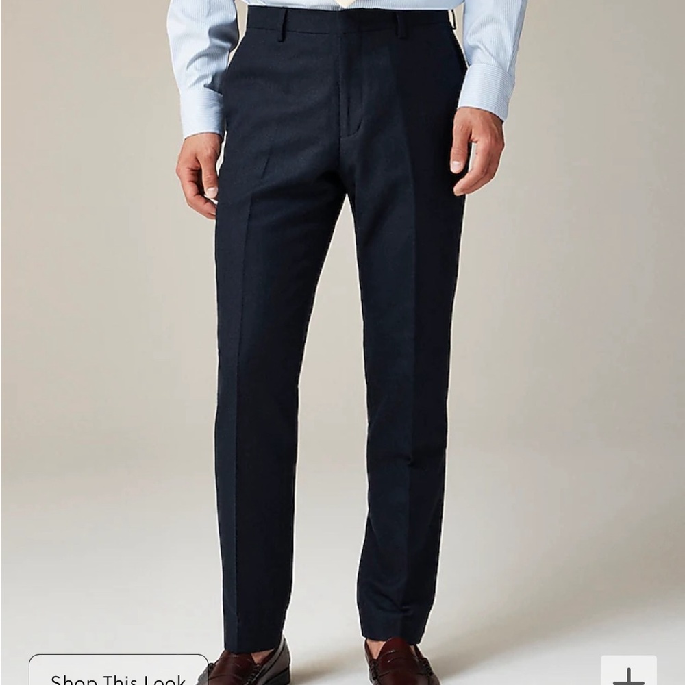 Ludlow Slim-fit suit pant in English cotton-wool blend